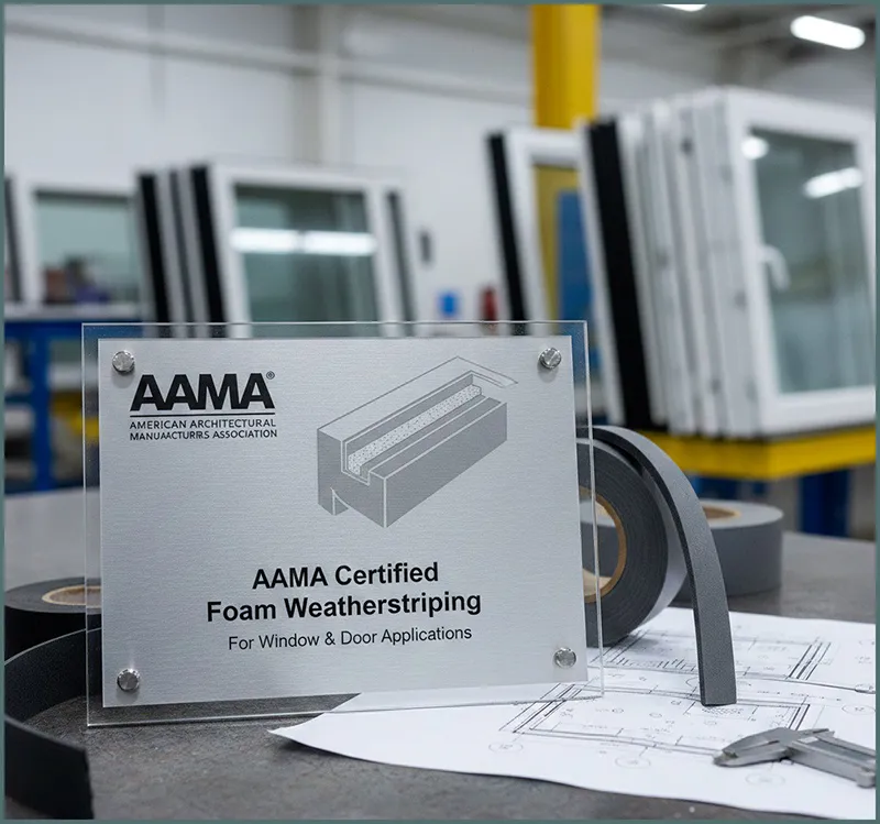 مفهوم گواهی AAMA برای نوارهای فومی در صنعت درب و پنجره